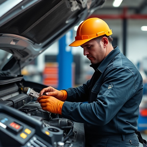 auto technician working