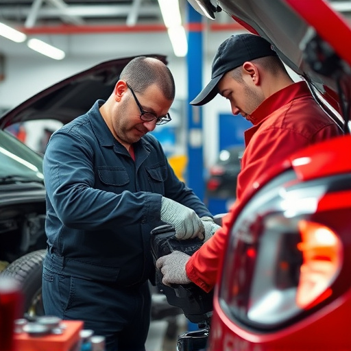 auto technician working
