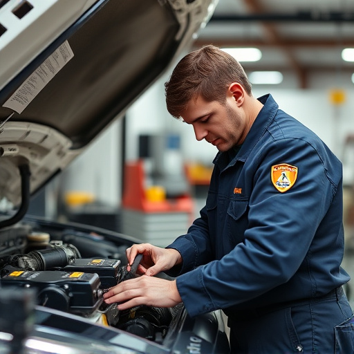 auto technician working