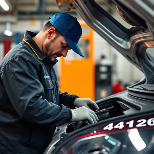auto technician working