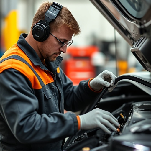 auto technician working