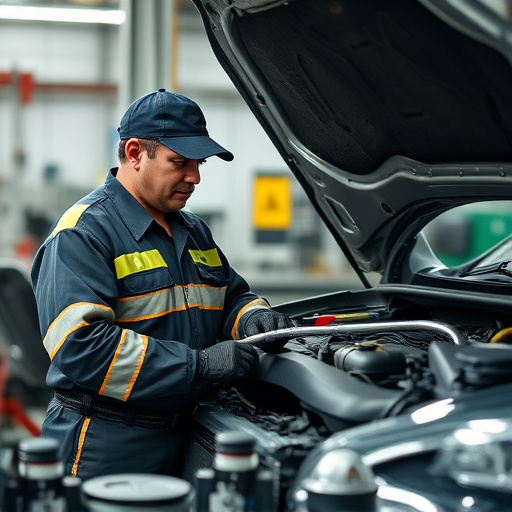 auto technician working