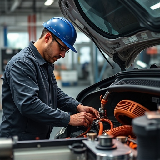 auto technician working