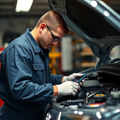 auto technician working