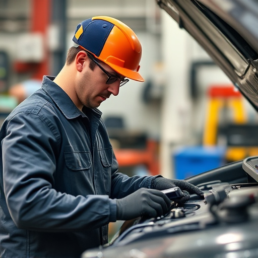 auto technician working