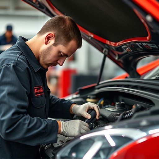 auto technician working