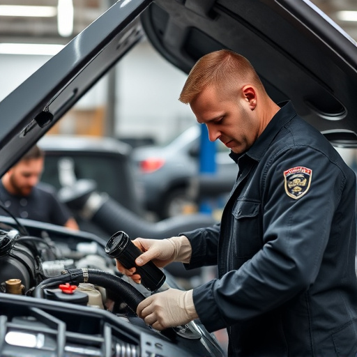 auto technician working