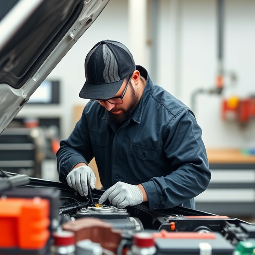auto technician working
