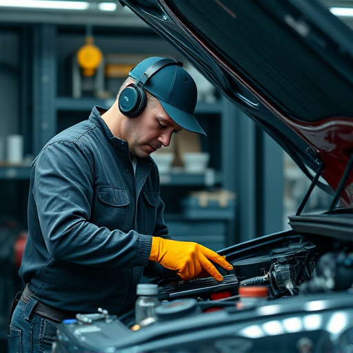 auto technician working
