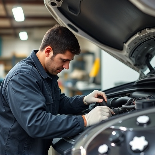 auto technician working