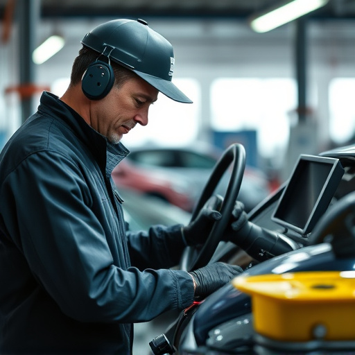 auto technician working