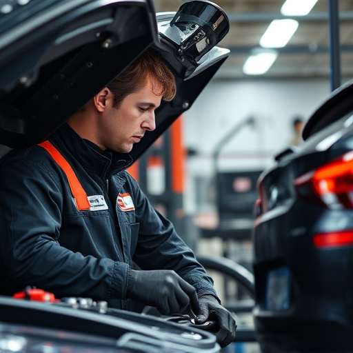 auto technician working