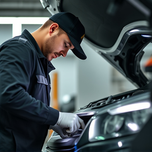auto technician working