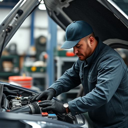 auto technician working