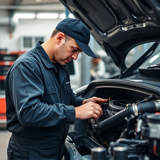 auto technician working