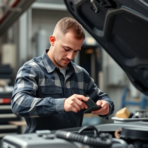 auto technician working