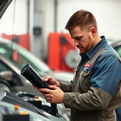 auto technician working
