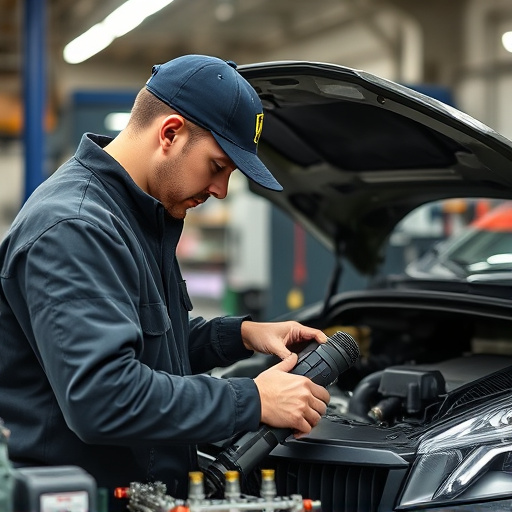 auto technician working