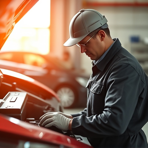 auto technician working