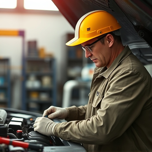 auto technician working