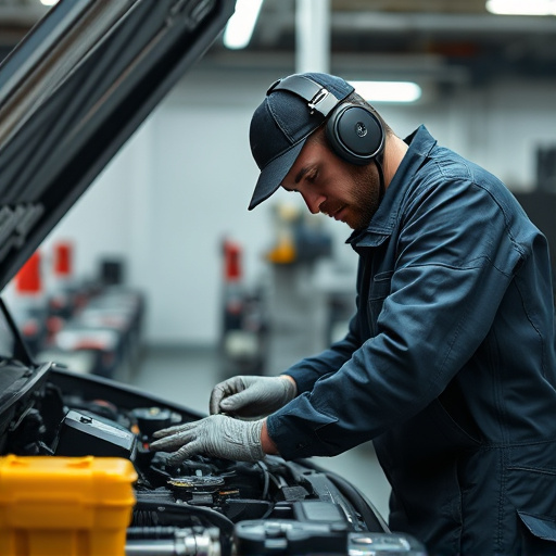 auto technician working