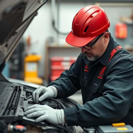 auto technician working