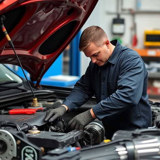 auto technician working
