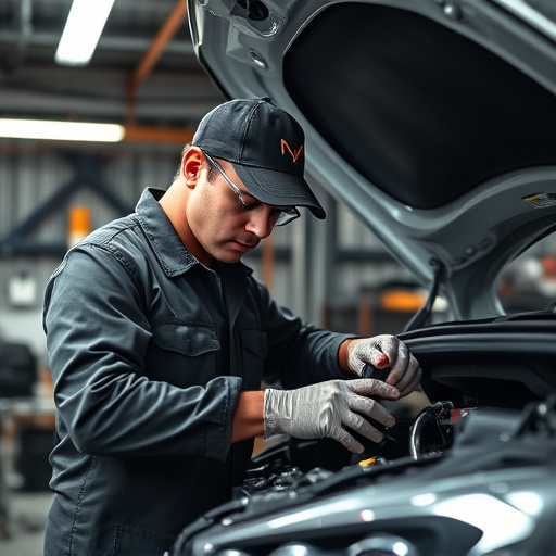 auto technician working