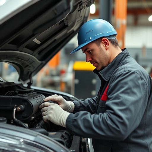 auto technician working