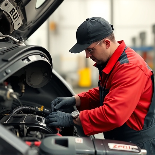 auto technician working