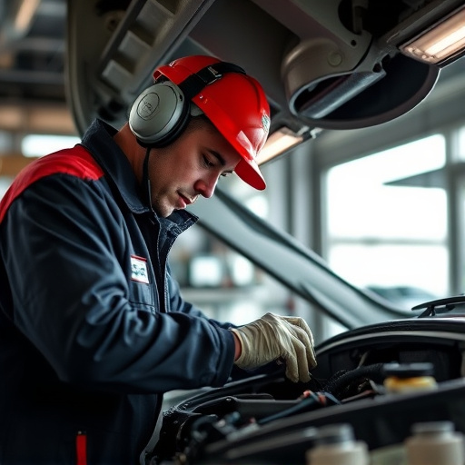 auto technician working