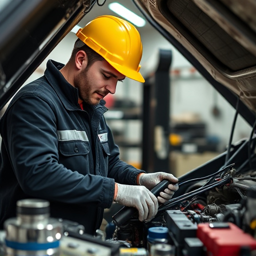 auto technician working