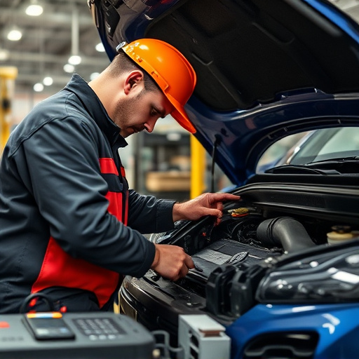 auto technician working