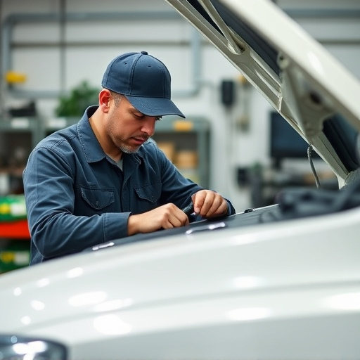 auto technician working