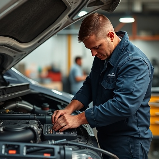 auto technician working