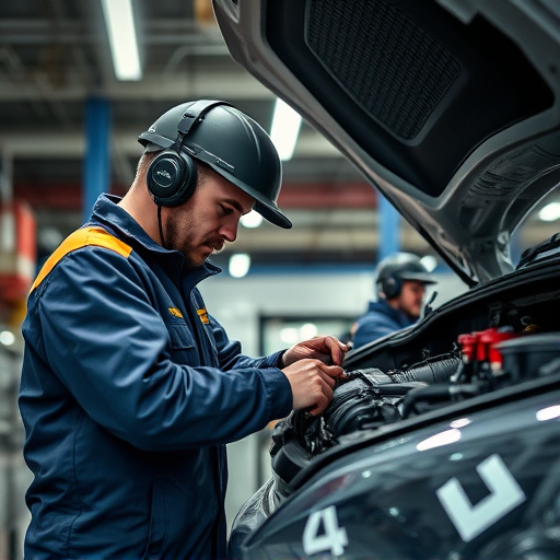 auto technician working