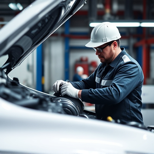 auto technician working