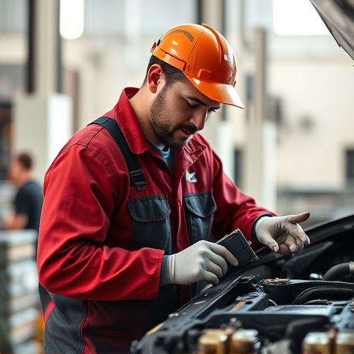 auto technician working