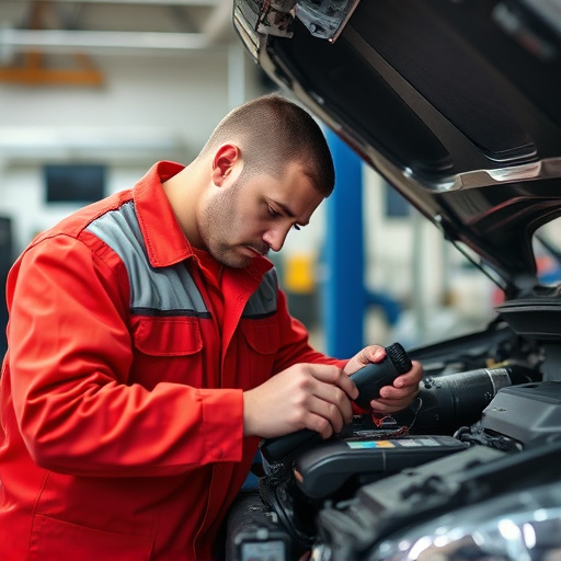 auto technician working