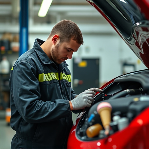 auto technician working