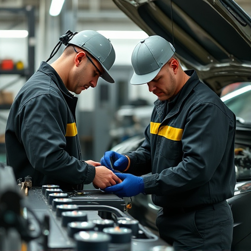auto technician working
