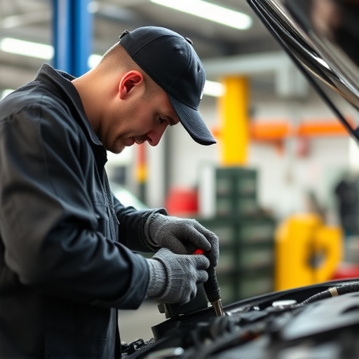 auto technician working