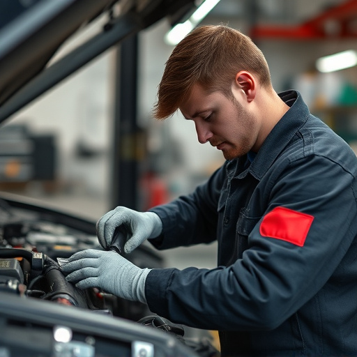 auto technician working