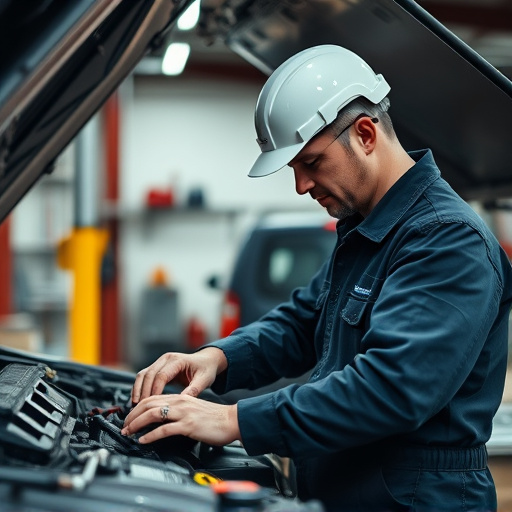 auto technician working