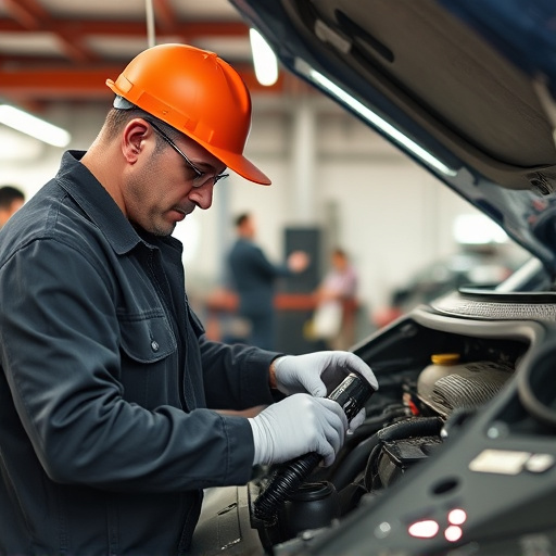 auto technician working