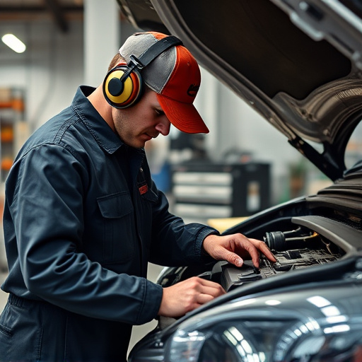 auto technician working