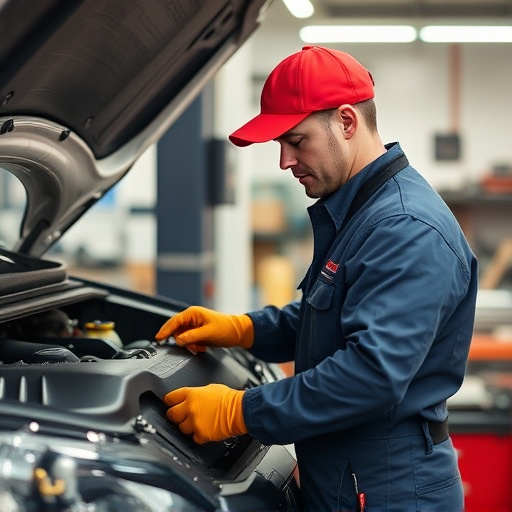 auto technician working