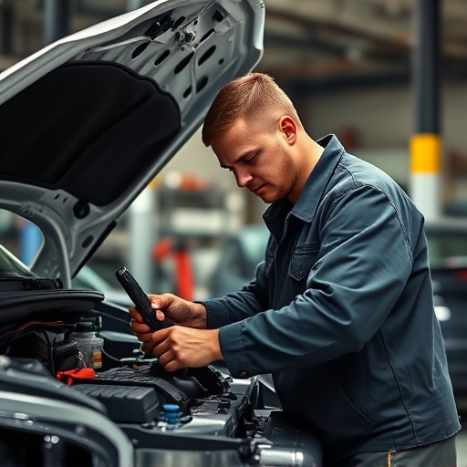 auto technician working