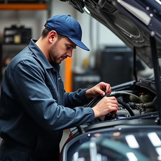 auto technician working