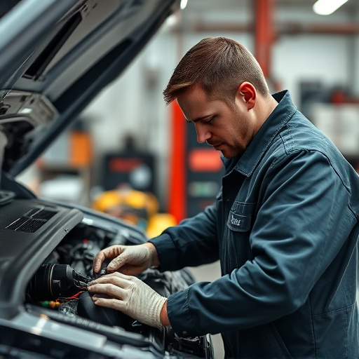 auto technician working
